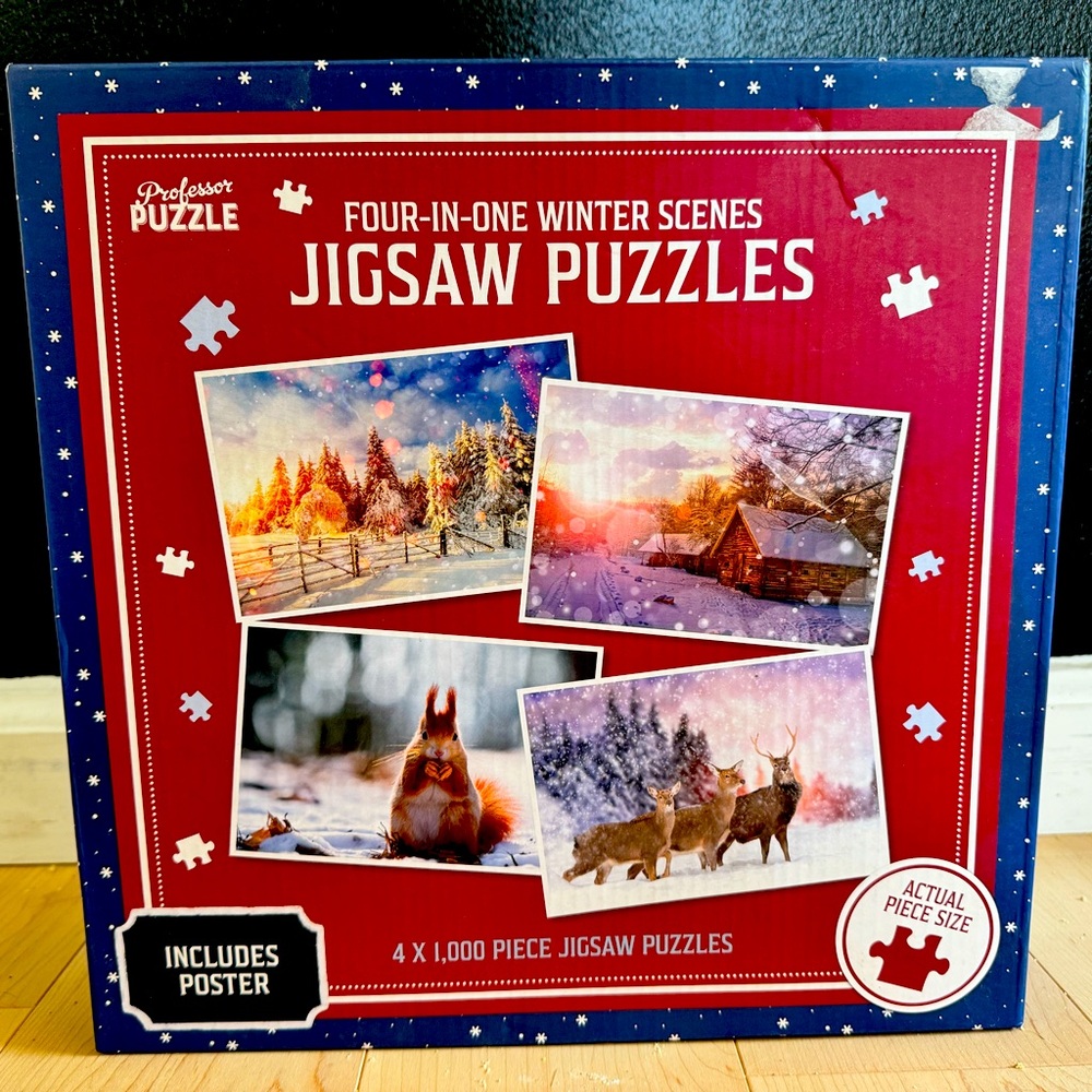 Holiday Puzzles - set of 4 - 1,000 pieces each